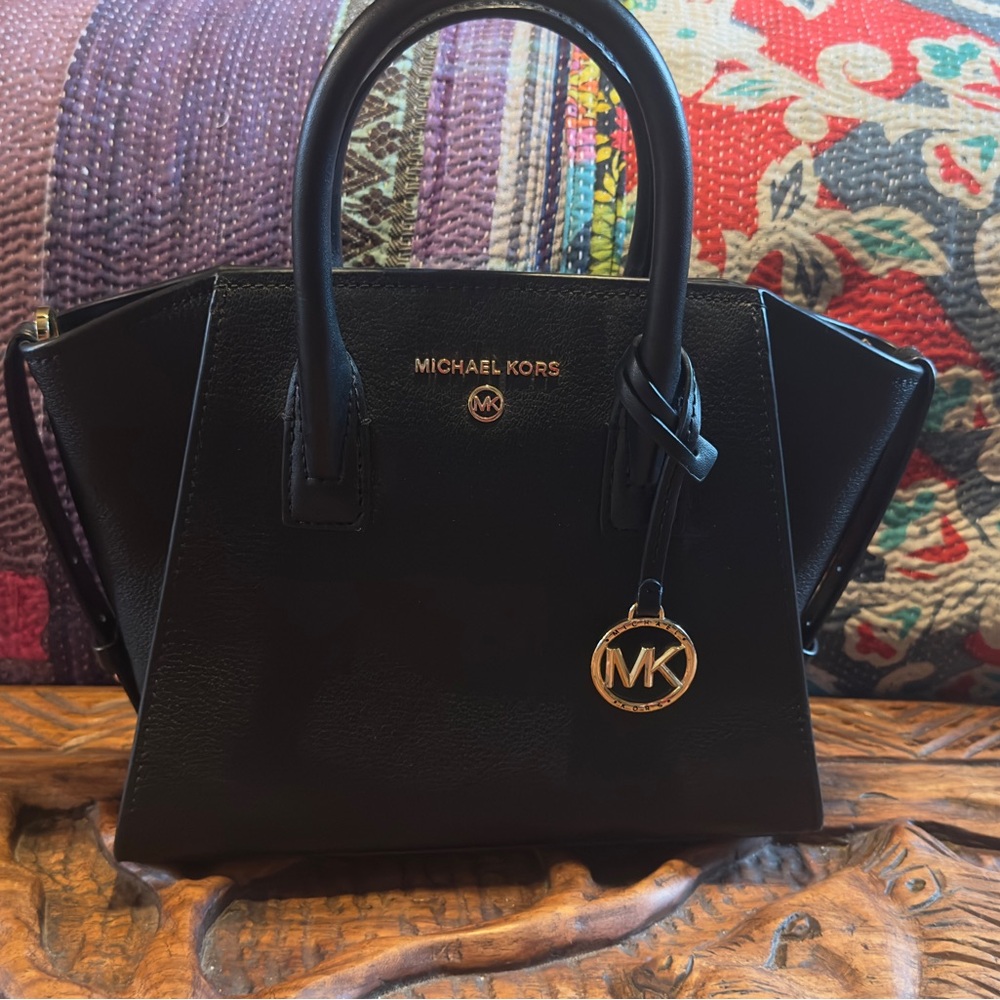 Michael Kors Avril leather top-zip Satchel